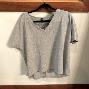 Basic grey SHEIN v neck tee